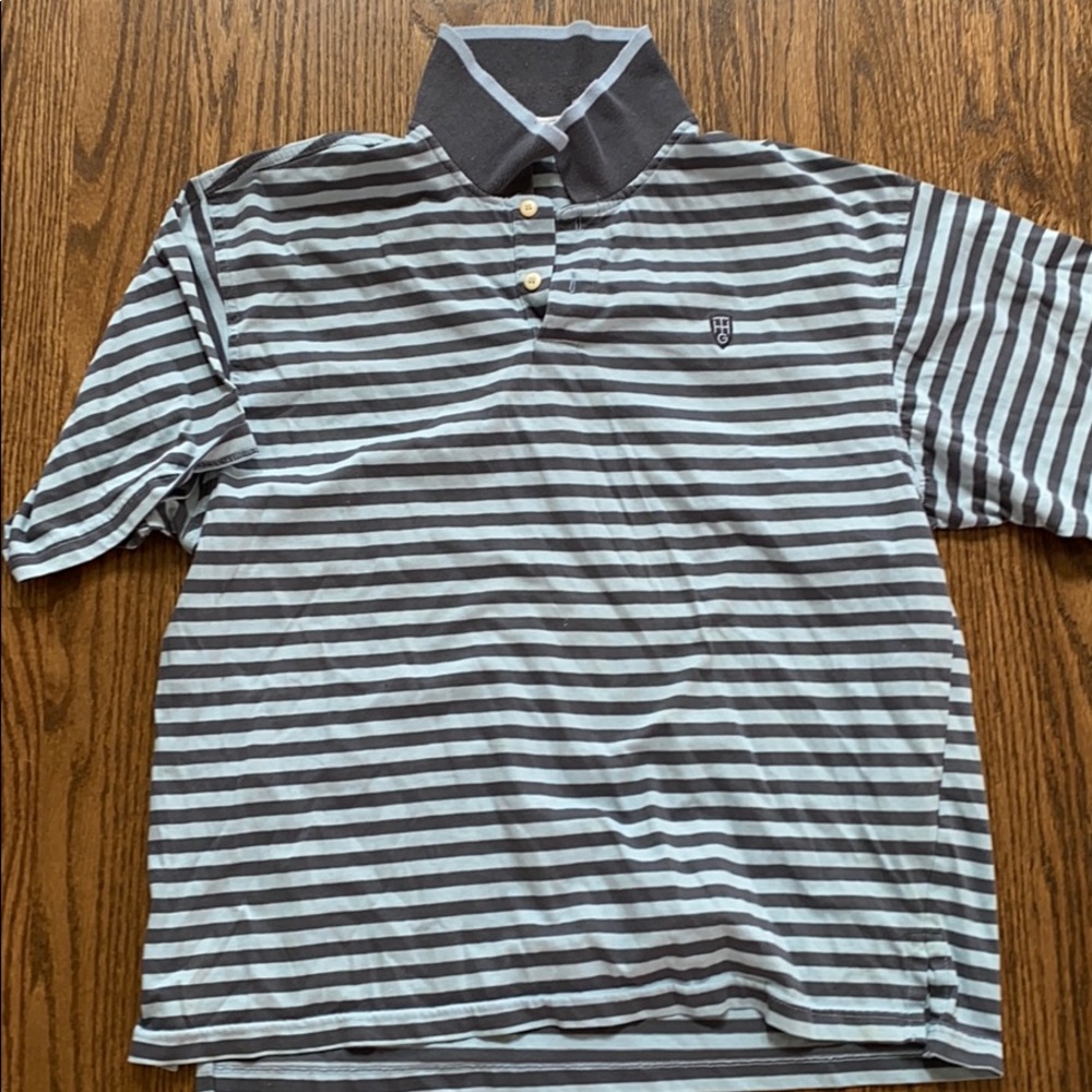 Men’s size large stripe polo